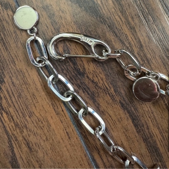 ESCADA Women’s RARE Vintage Silver Charm Chain Link Belt Stamped E Made in Spain - Picture 6 of 16